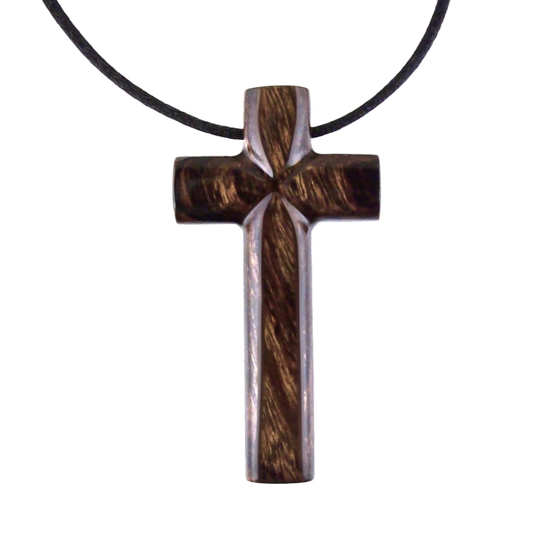 Large Wooden Cross Pendant, Hand Carved Mens Wood Cross Necklace, Christian Jewelry, One of a Kind Gift for Him