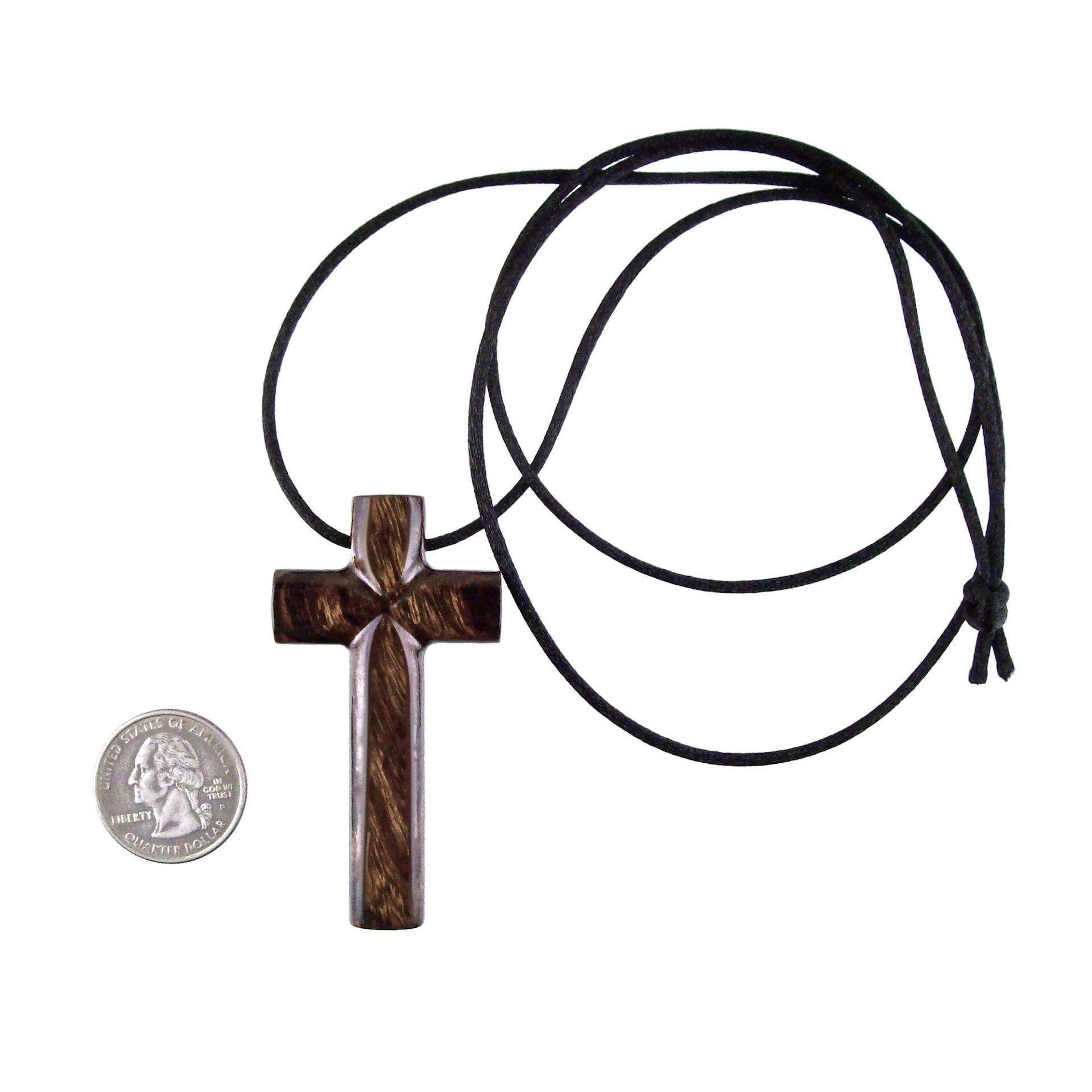 Large Wooden Cross Pendant, Hand Carved Mens Wood Cross Necklace, Christian Jewelry, One of a Kind Gift for Him