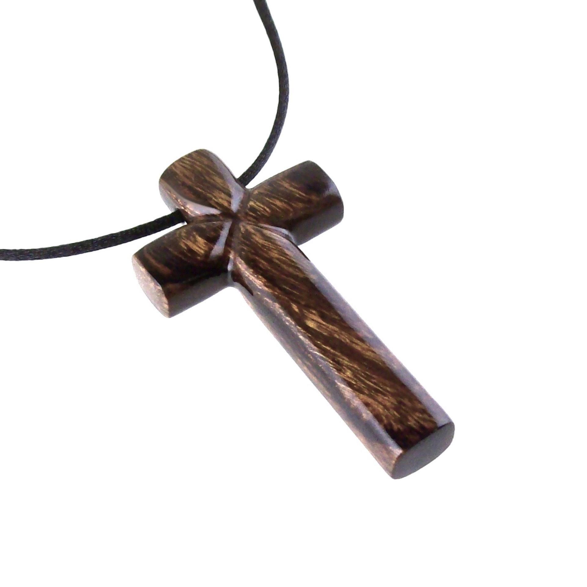Large Wooden Cross Pendant, Hand Carved Mens Wood Cross Necklace, Christian Jewelry, One of a Kind Gift for Him