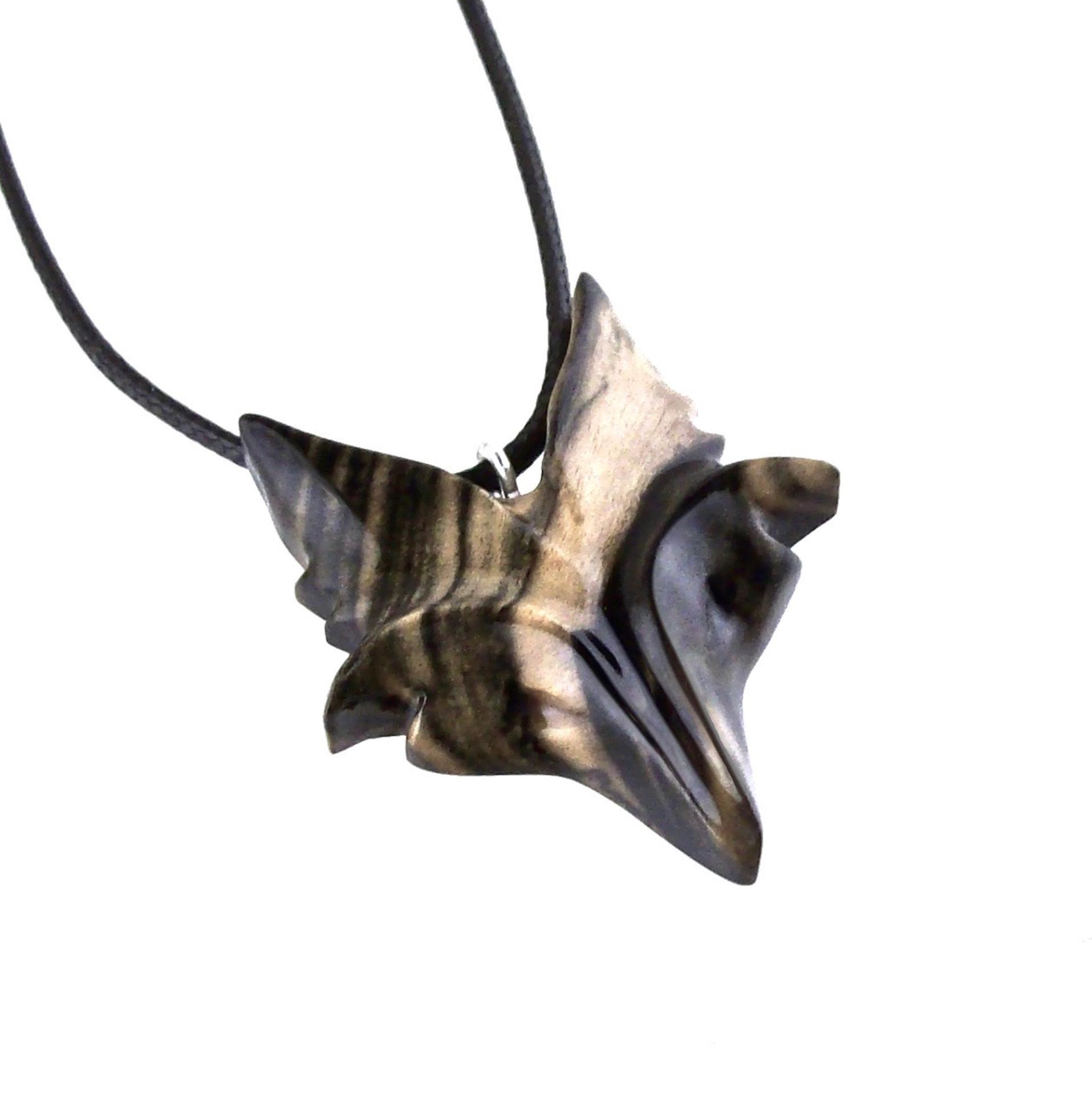 Celtic Fox Necklace, Hand Carved Wooden Fox Pendant for Men or Women, Totem Spirit Animal Gift for Him or Her, Wood Jewelry
