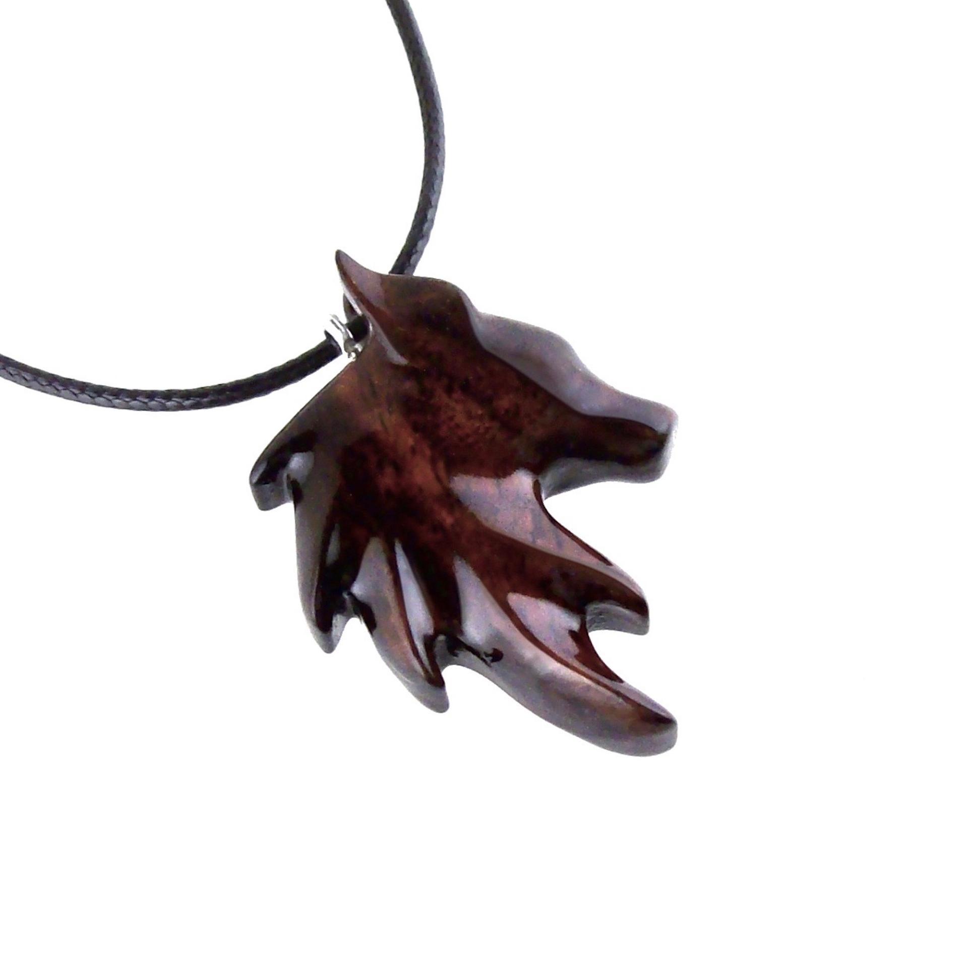 Hand Carved Fox Necklace, Wooden Fox Pendant, Men Women Woodland Jewelry, Totem Spirit Animal