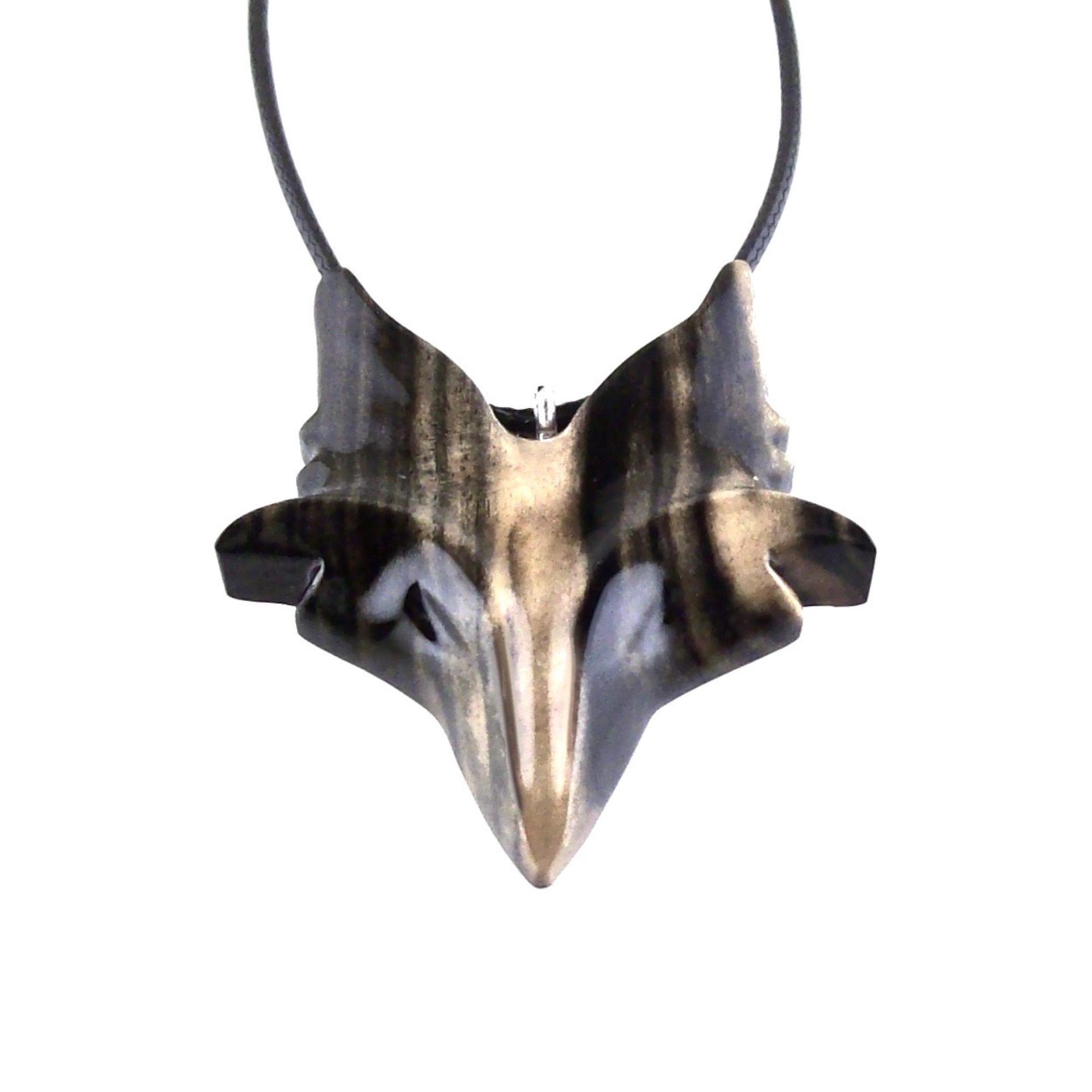 Celtic Fox Necklace, Hand Carved Wooden Fox Pendant for Men or Women, Totem Spirit Animal Gift for Him or Her, Wood Jewelry