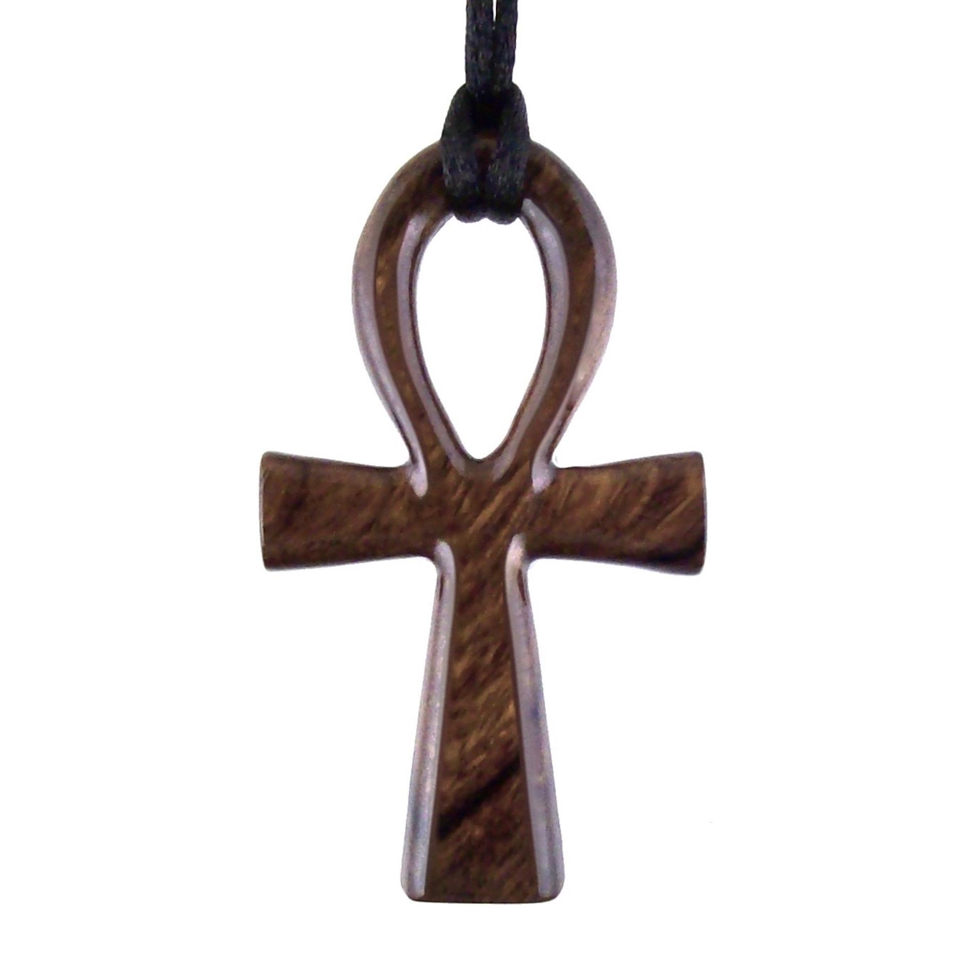 Large Ankh Pendant, Wood Egyptian Ankh Necklace, Wooden Cross Ankh Pendant, Mens African Jewelry, Gift for Him