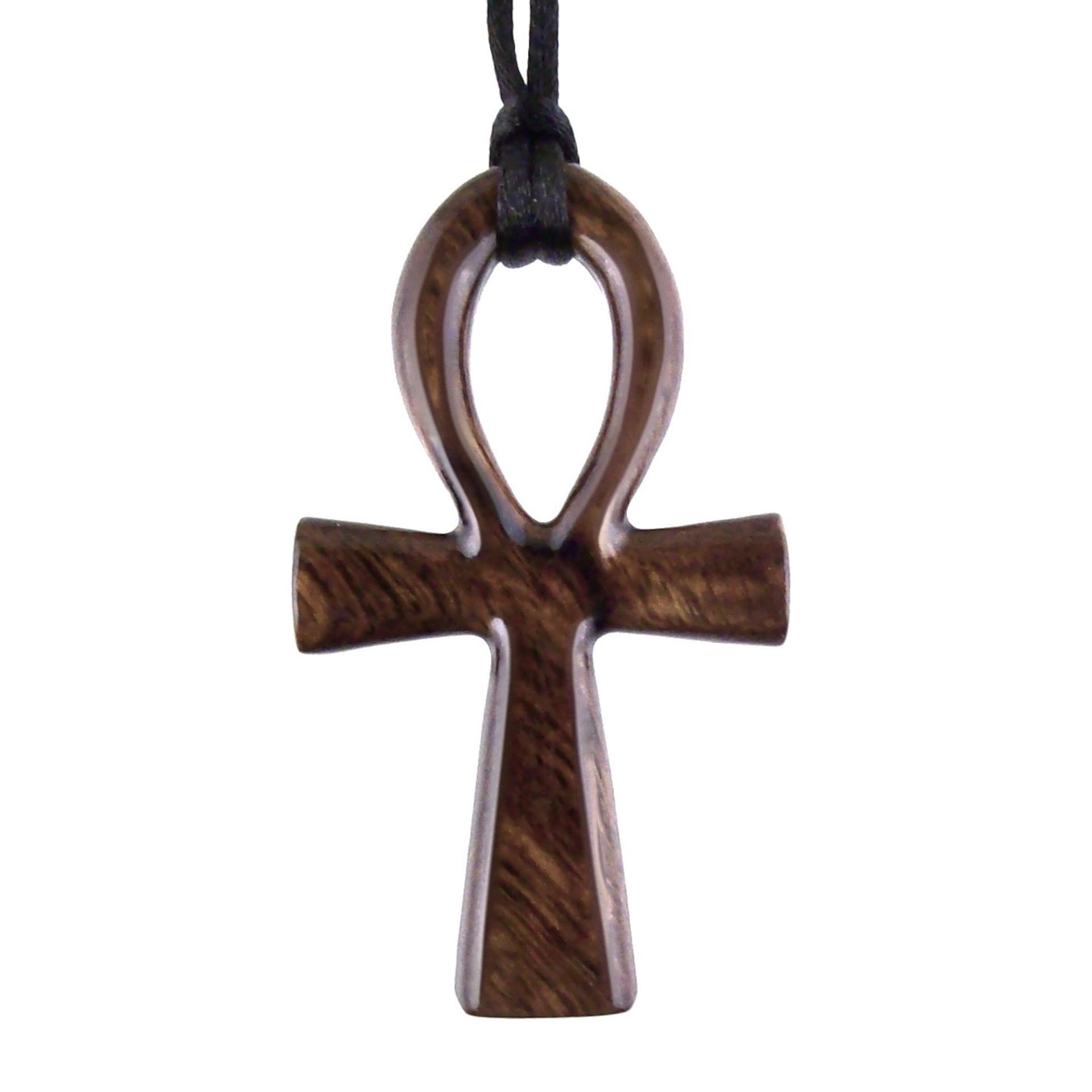Large Ankh Pendant, Wood Egyptian Ankh Necklace, Wooden Cross Ankh Pendant, Mens African Jewelry, Gift for Him