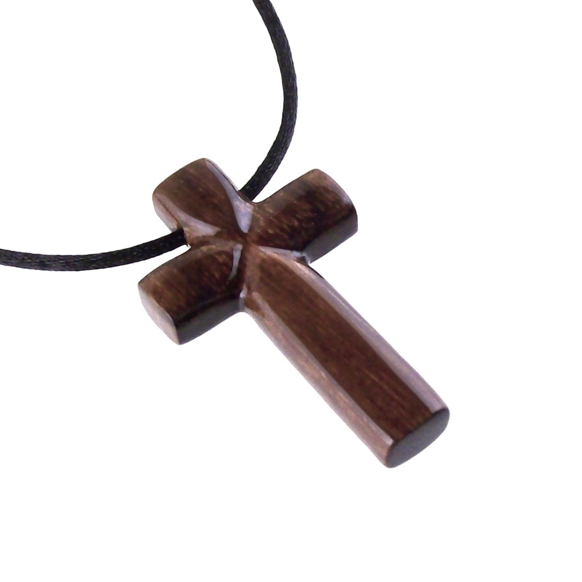 Wooden Cross Necklace, Hand Carved Cross Pendant, Mens Christian Wood Jewelry, One of a Kind Gift for Him