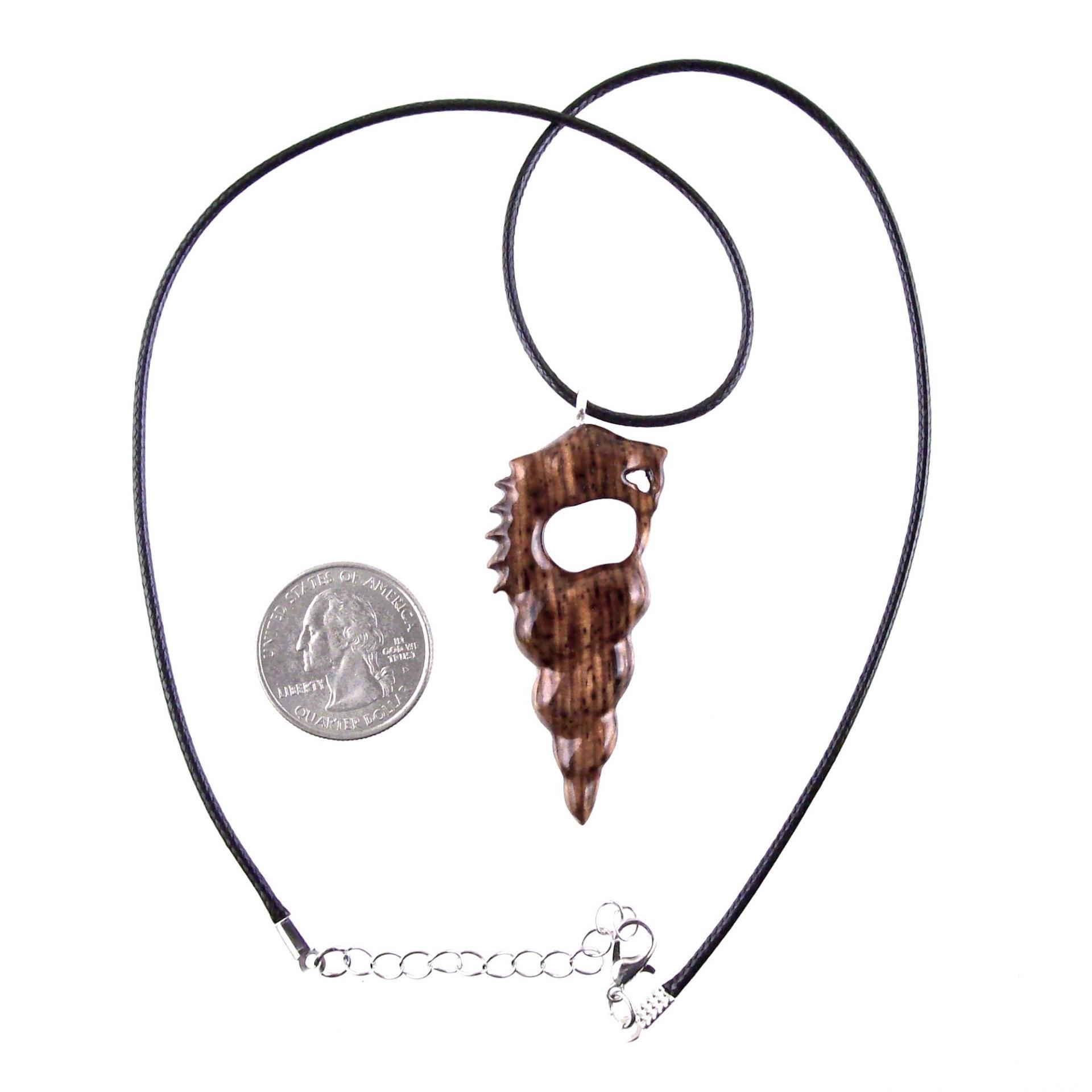 Nyami Nyami African Pendant, Hand Carved Tribal Necklace, Wood African Jewelry, Wooden Protection Amulet, Good Luck Charm