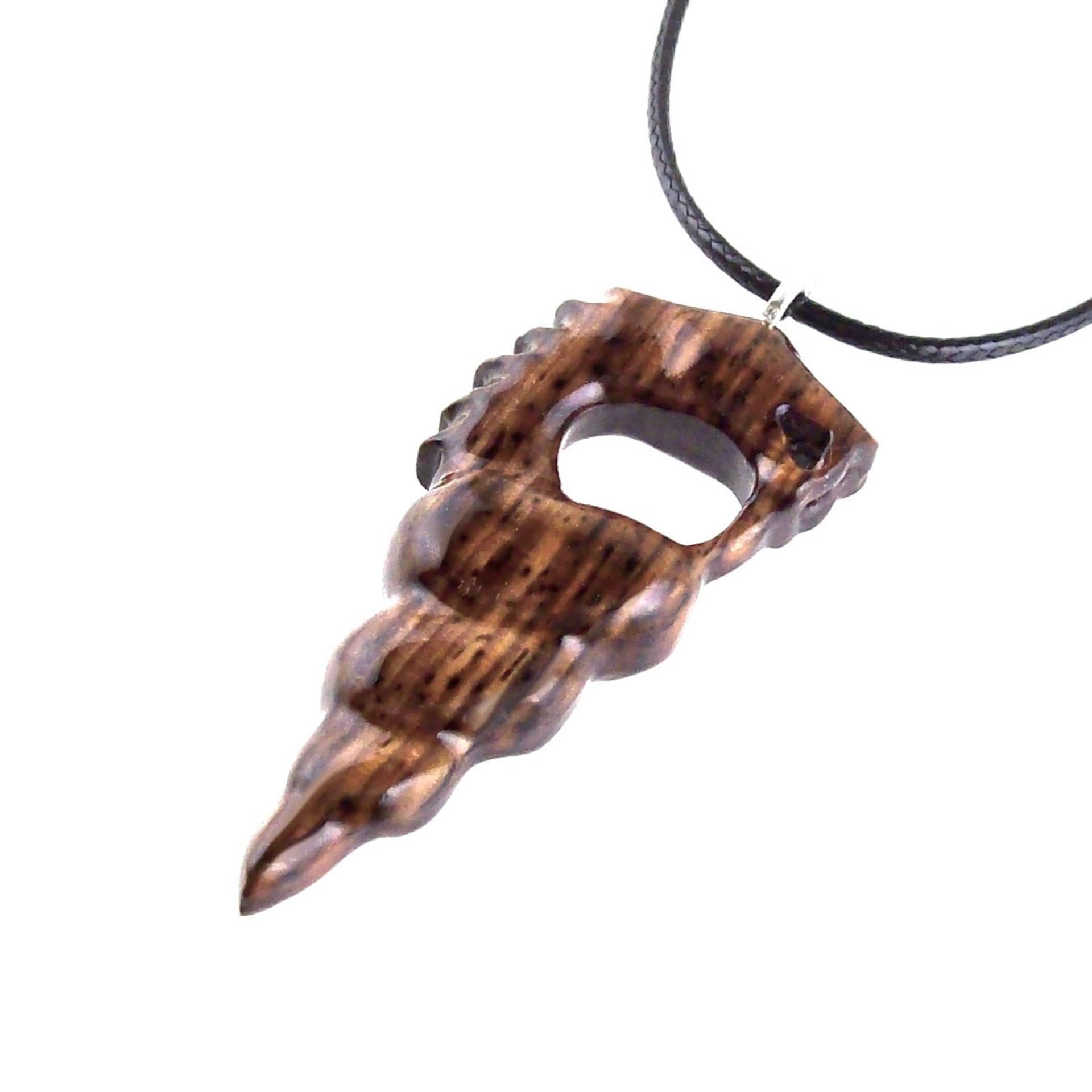 Nyami Nyami African Pendant, Hand Carved Tribal Necklace, Wood African Jewelry, Wooden Protection Amulet, Good Luck Charm