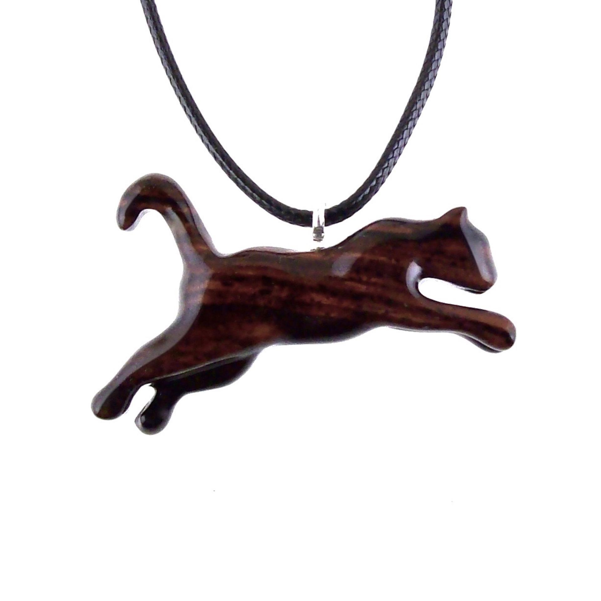 Lioness Necklace, Hand Carved Wooden Lioness Pendant, Totem Spirit Animal Unisex Leo Jewelry