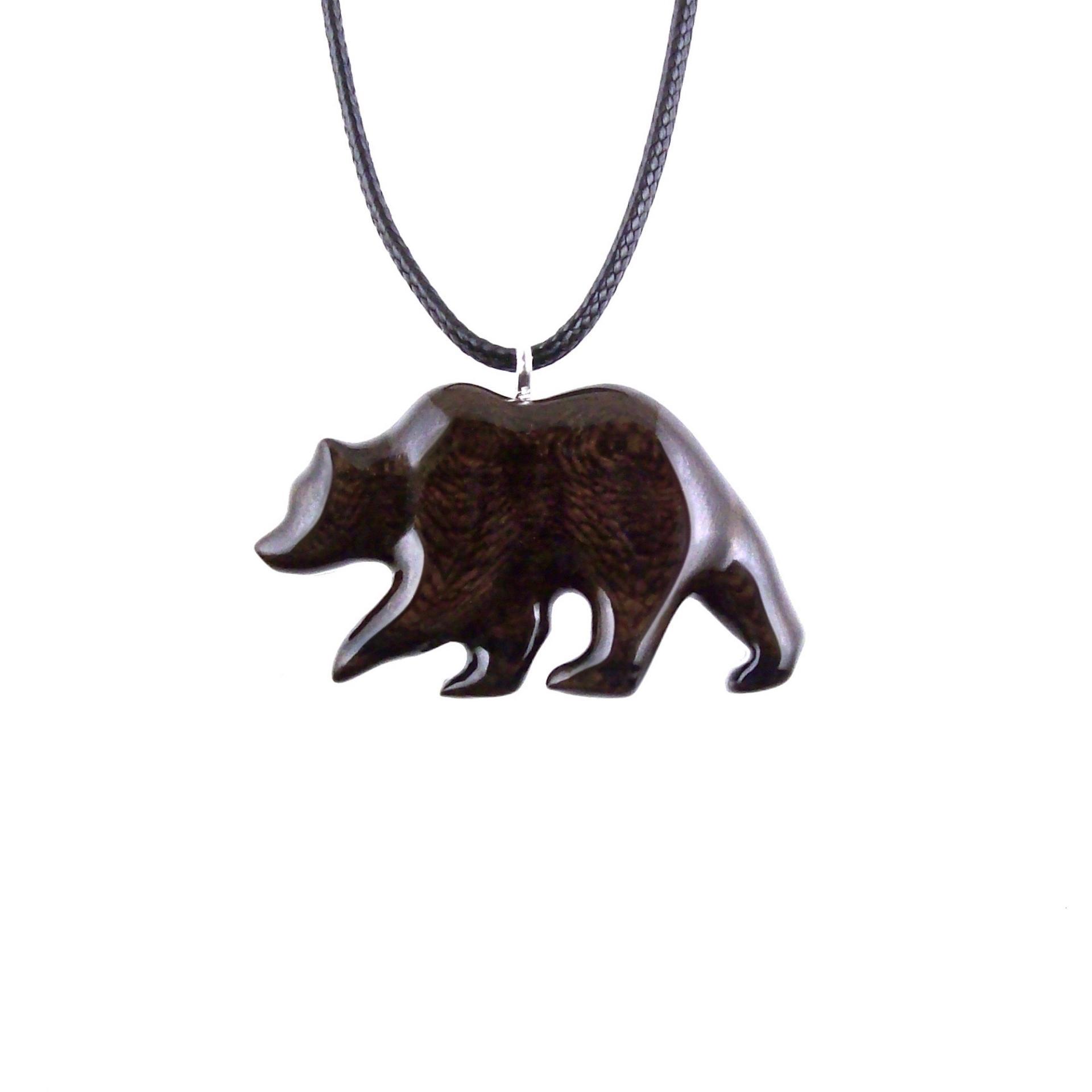 Amazon.com: Bear Necklace Pendant, Totem Spirit Animal Handmade Wooden  Grizzly Jewelry by GatewayAlpha Hand Carved in Honduran Rosewood Exotic  Wood : Handmade Products