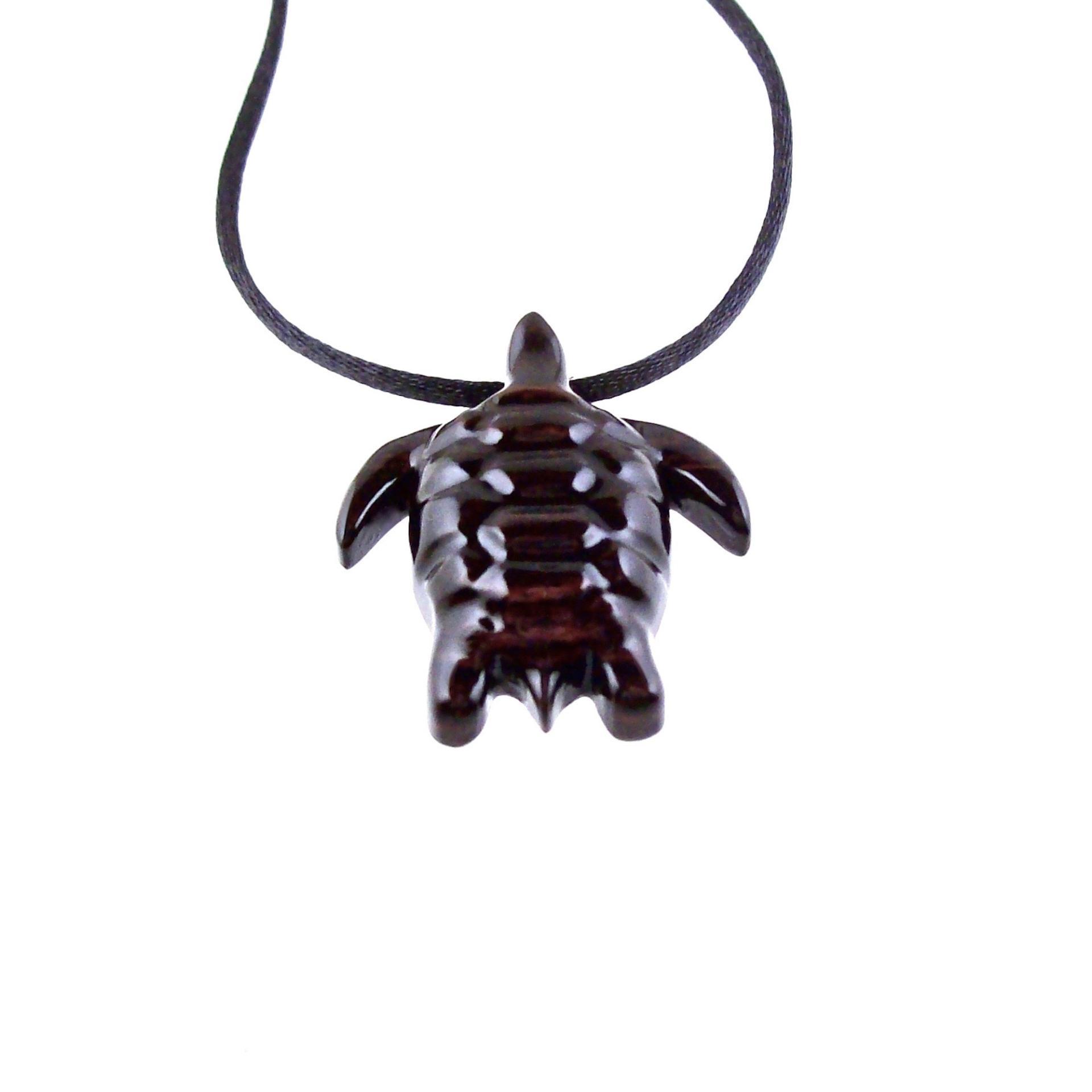 Hand Carved Wooden Turtle Pendant, Sea Turtle Necklace, Nautical Pendant, Mens Wood Necklace, Gift for Him, Mens Jewelry