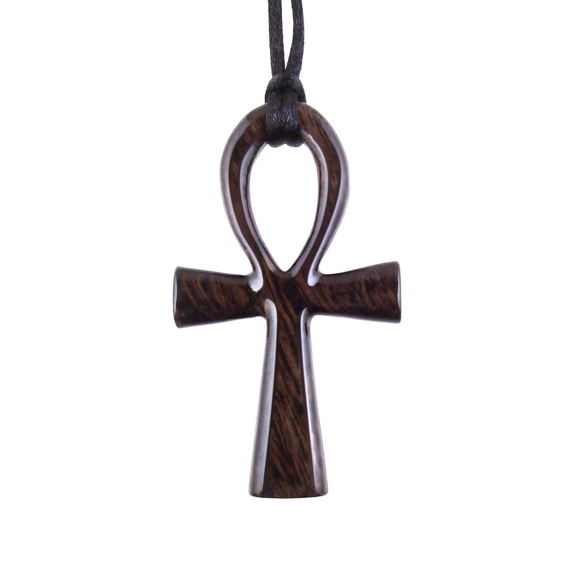 Large Ankh Pendant, Wood Egyptian Ankh Necklace, Wooden Cross Ankh Pendant, Mens African Jewelry, Gift for Him