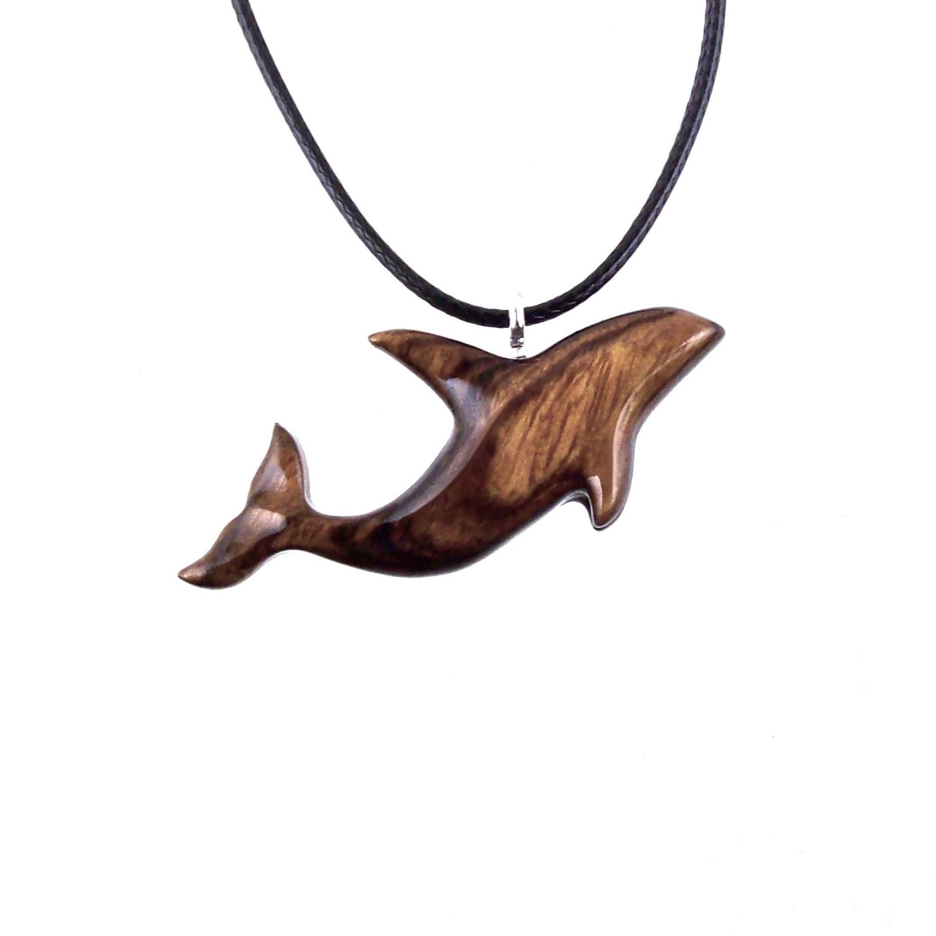 Hand Carved Orca Pendant, Wooden Whale Necklace, Sea Animal Pendant, Nautical Necklace for Men or Women, Wood Jewelry