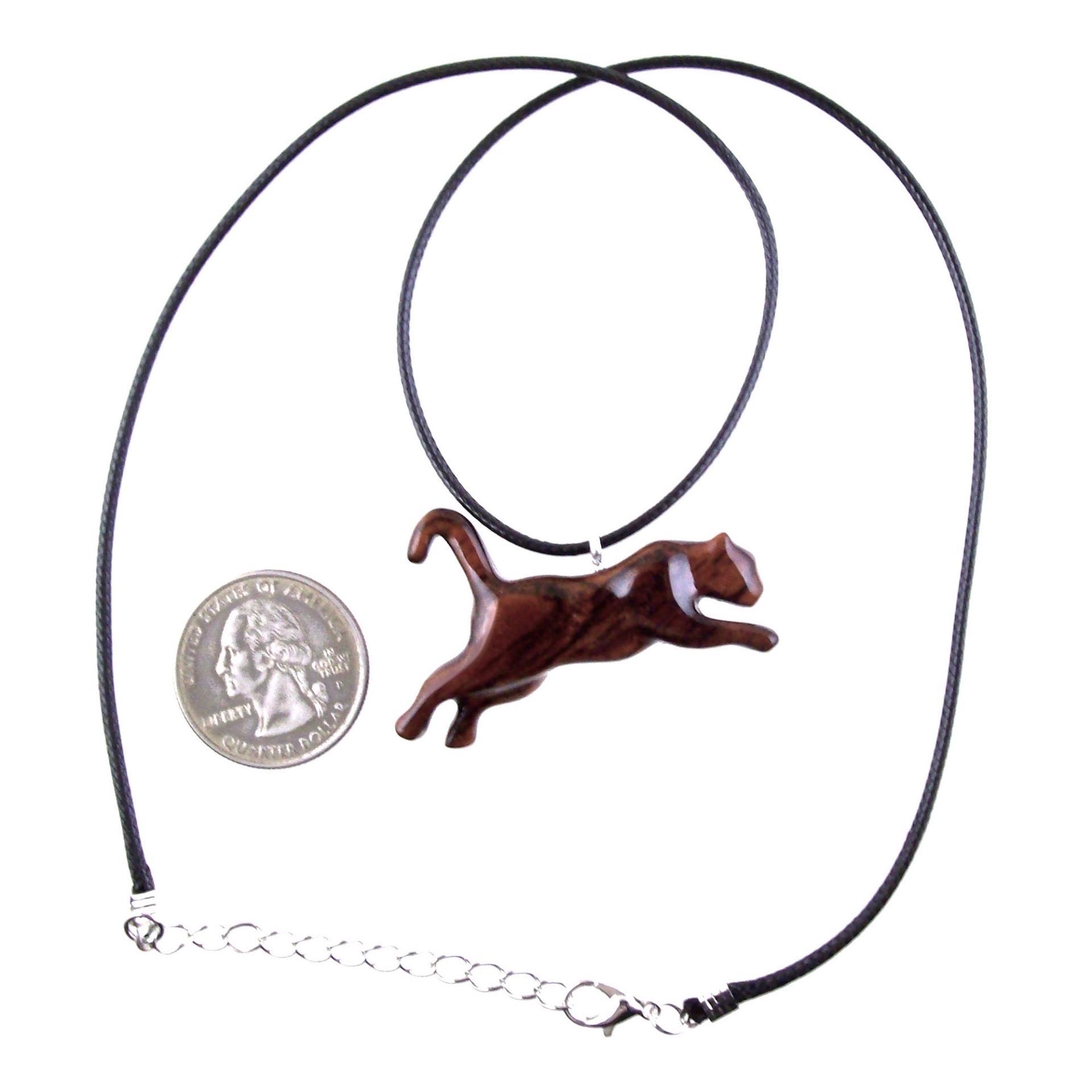 Lioness Necklace, Hand Carved Wooden Lioness Pendant, Wood Animal Necklace, Totem Spirit Animal Unisex Leo Jewelry