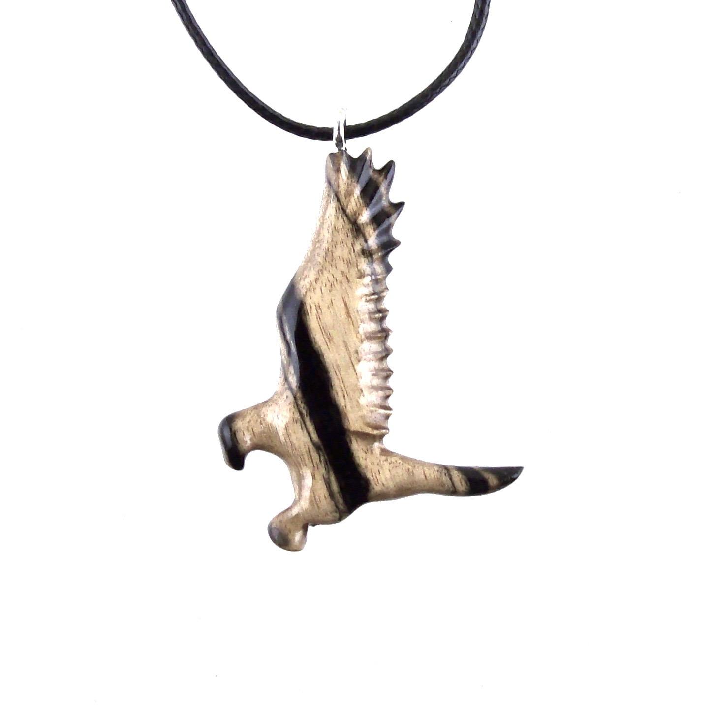Hawk Necklace, Hand Carved Wooden Hawk Pendant for Men or Women, Wood Falcon Pendant, Totem Bird Jewelry