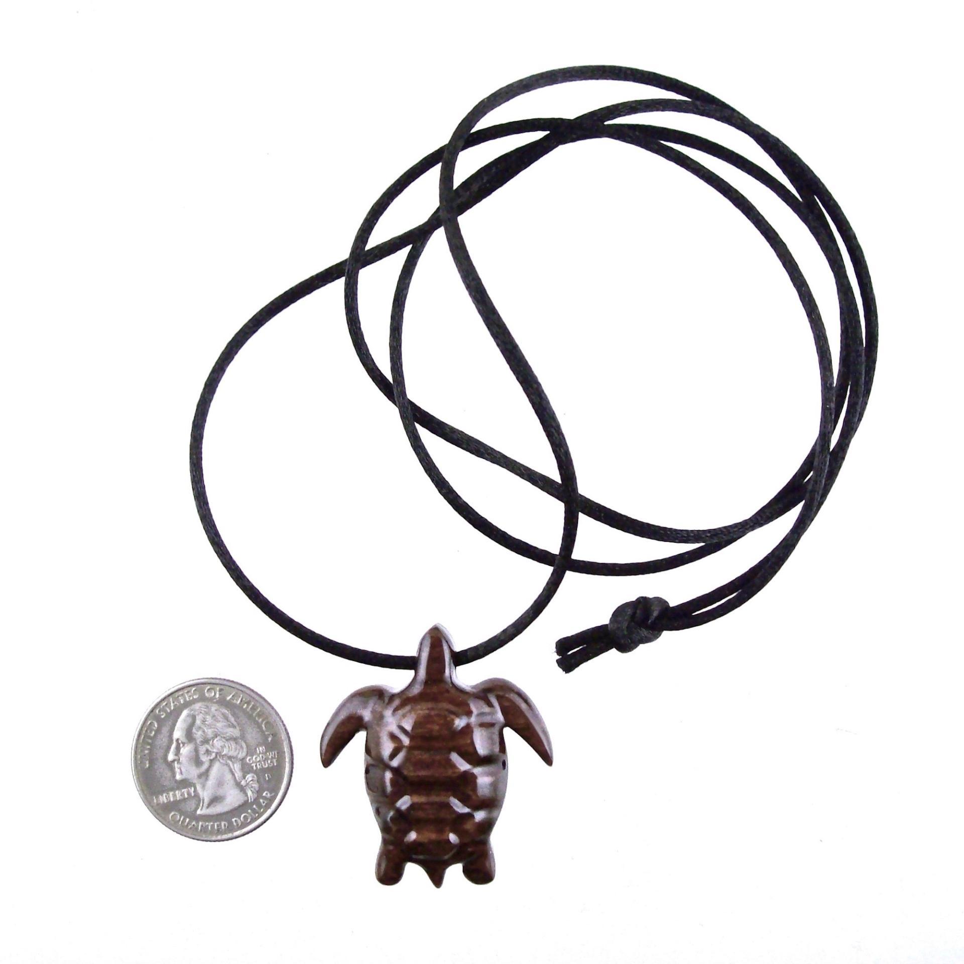 Sea Turtle Necklace, Hand Carved Wooden Turtle Pendant, Mens Wood Necklace, Nautical Pendant, One of a Kind Gift for Him
