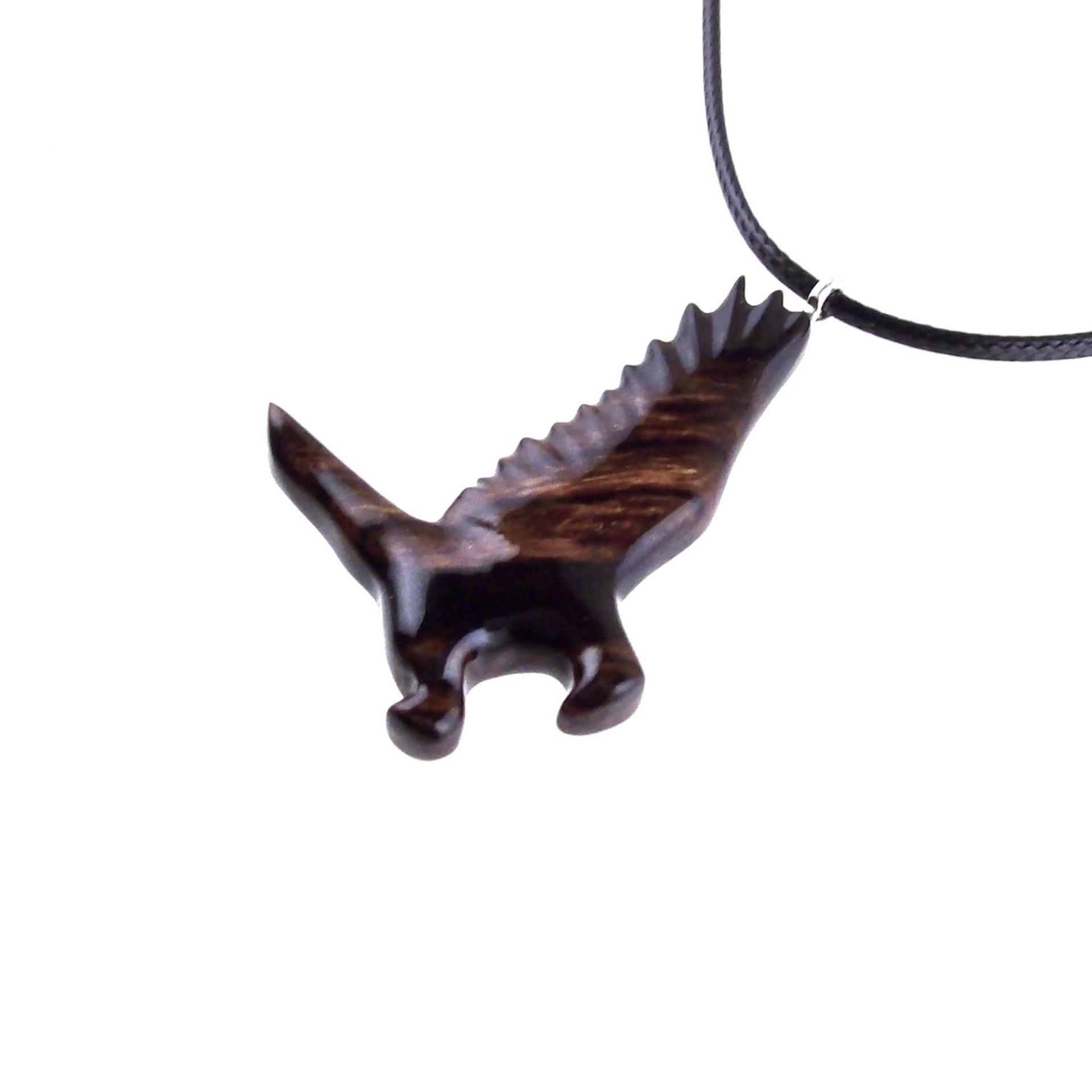 Hand Carved Hawk Pendant, Wooden Falcon Necklace, Wood Bird Necklace, Totem Jewelry for Men or Women, One of a Kind Gift for Him Her