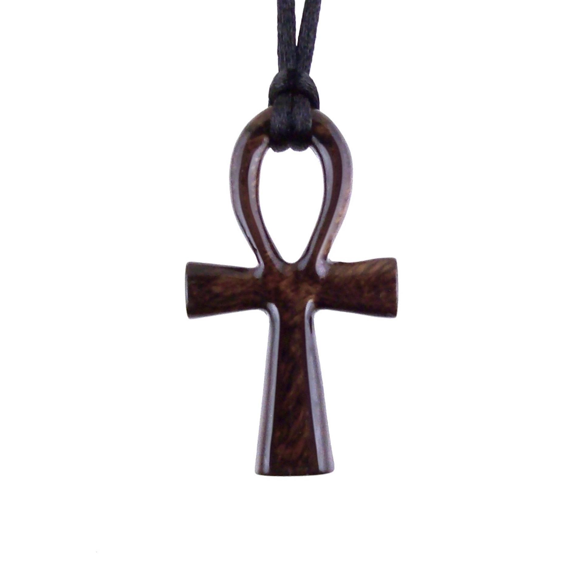 Ankh Necklace, Hand Carved Wooden Ankh Pendant for Men or Women, Egyptian Cross Necklace, Egyptian Jewelry Gift for Him Her