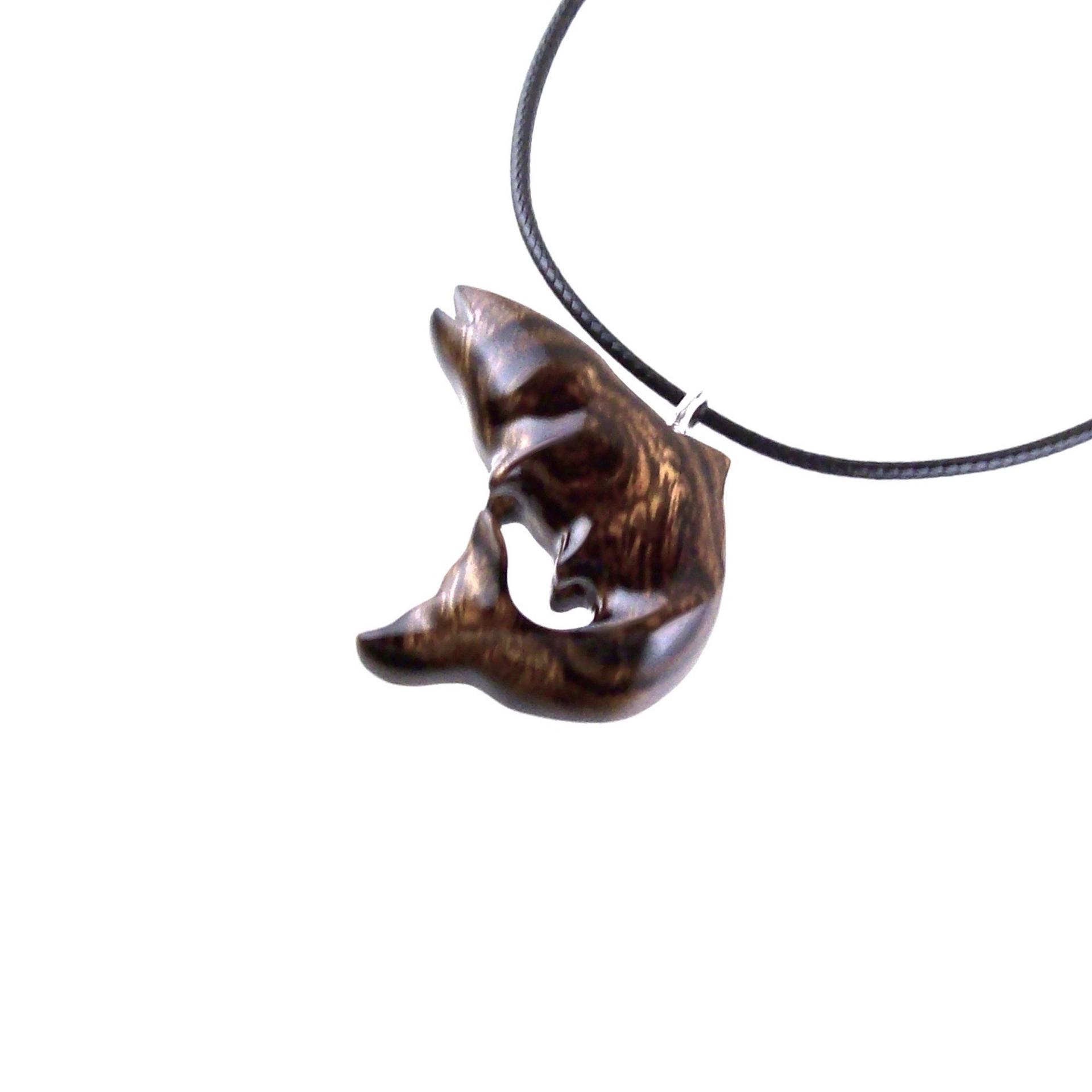 Salmon Necklace, Hand Carved Wooden Fish Pendant, Trout Necklace, Mens Wood Pendant, Fishermen Jewelry, Gift for Him