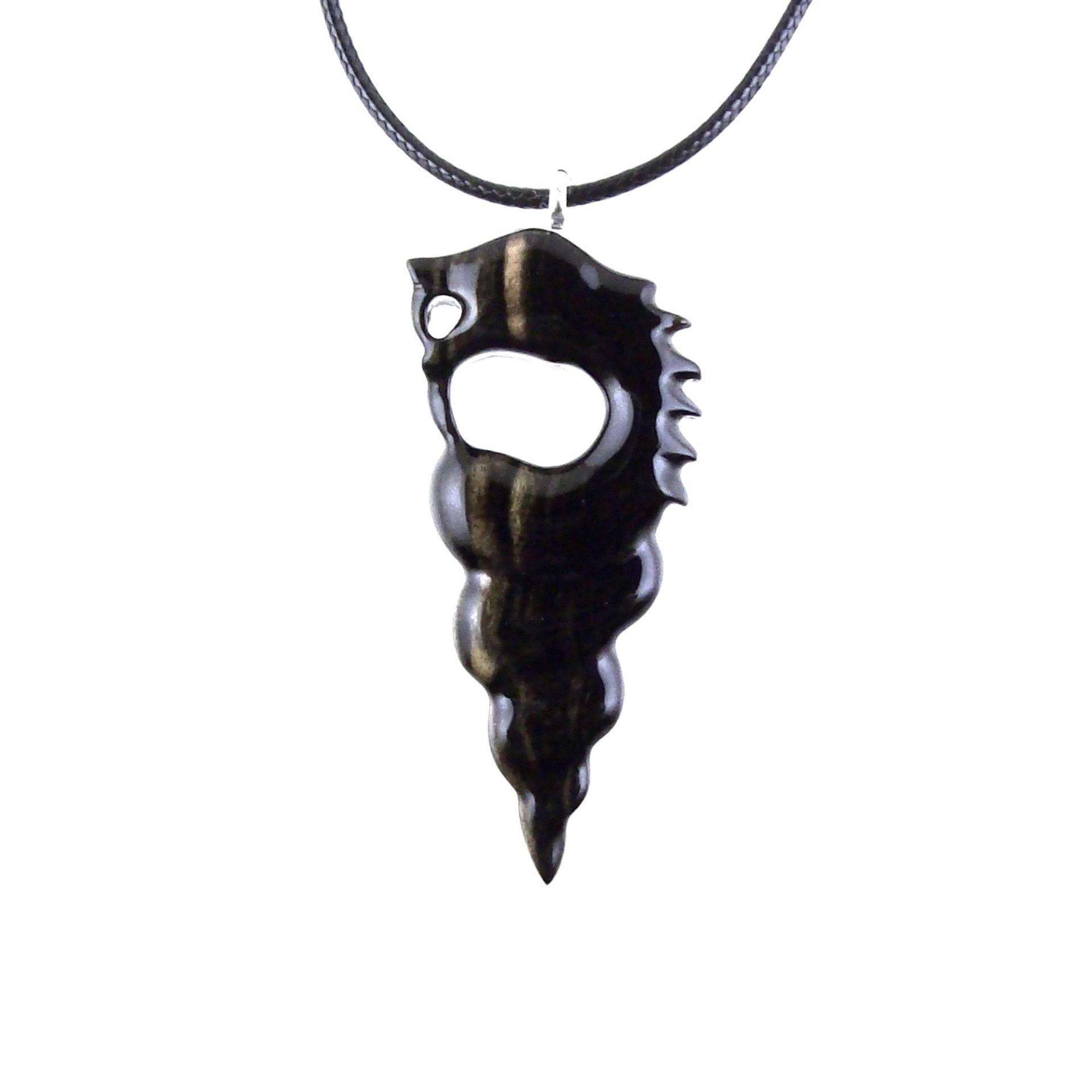 Wooden Nyami Nyami Hand Carved African Pendant, Tribal Wood Mens Necklace, African Jewelry, Protection Amulet, Good Luck Charm