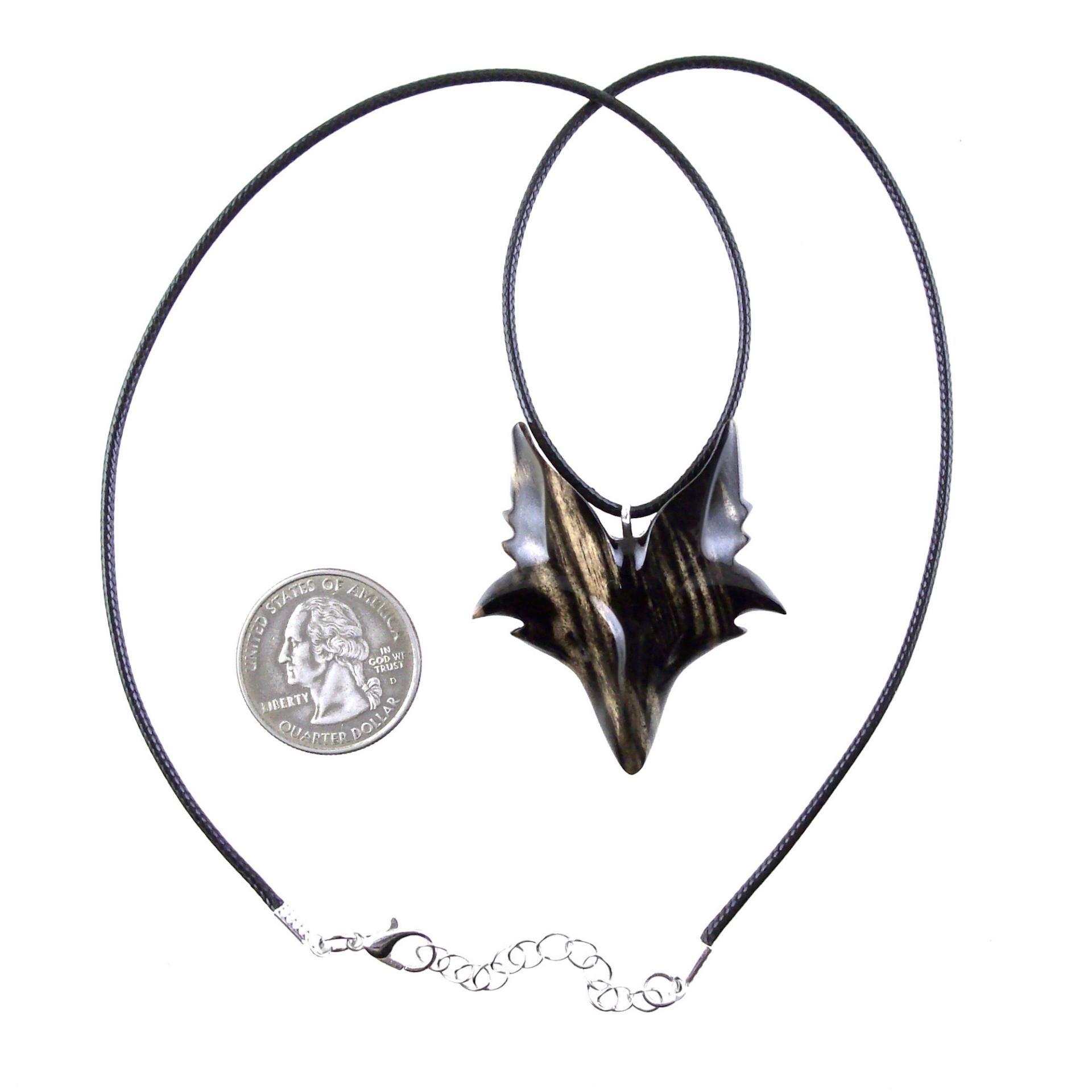 Celtic Fox Necklace, Hand Carved Wooden Fox Pendant for Men or Women, Totem Spirit Animal Gift for Him or Her, Wood Jewelry