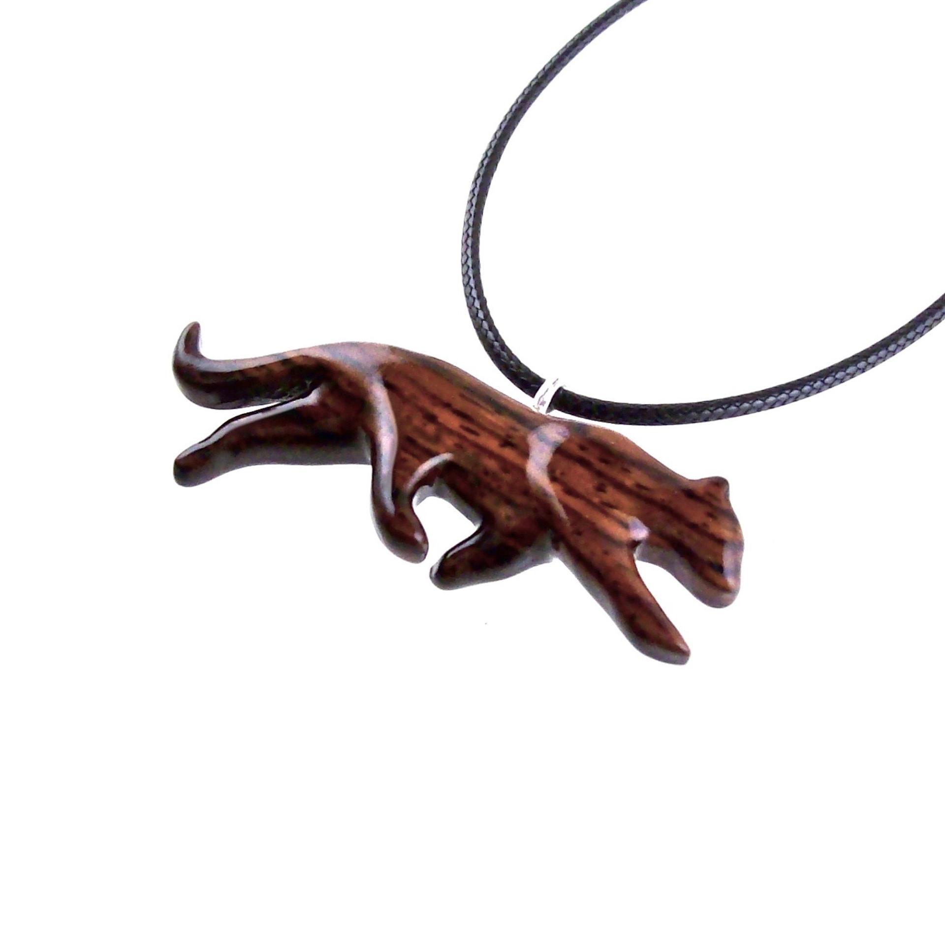 Hand Carved Puma Pendant, Wooden Panther Necklace, Panther, Cougar, Mountain Lion, Animal Jewelry for Men or Women, Gift for Him Her