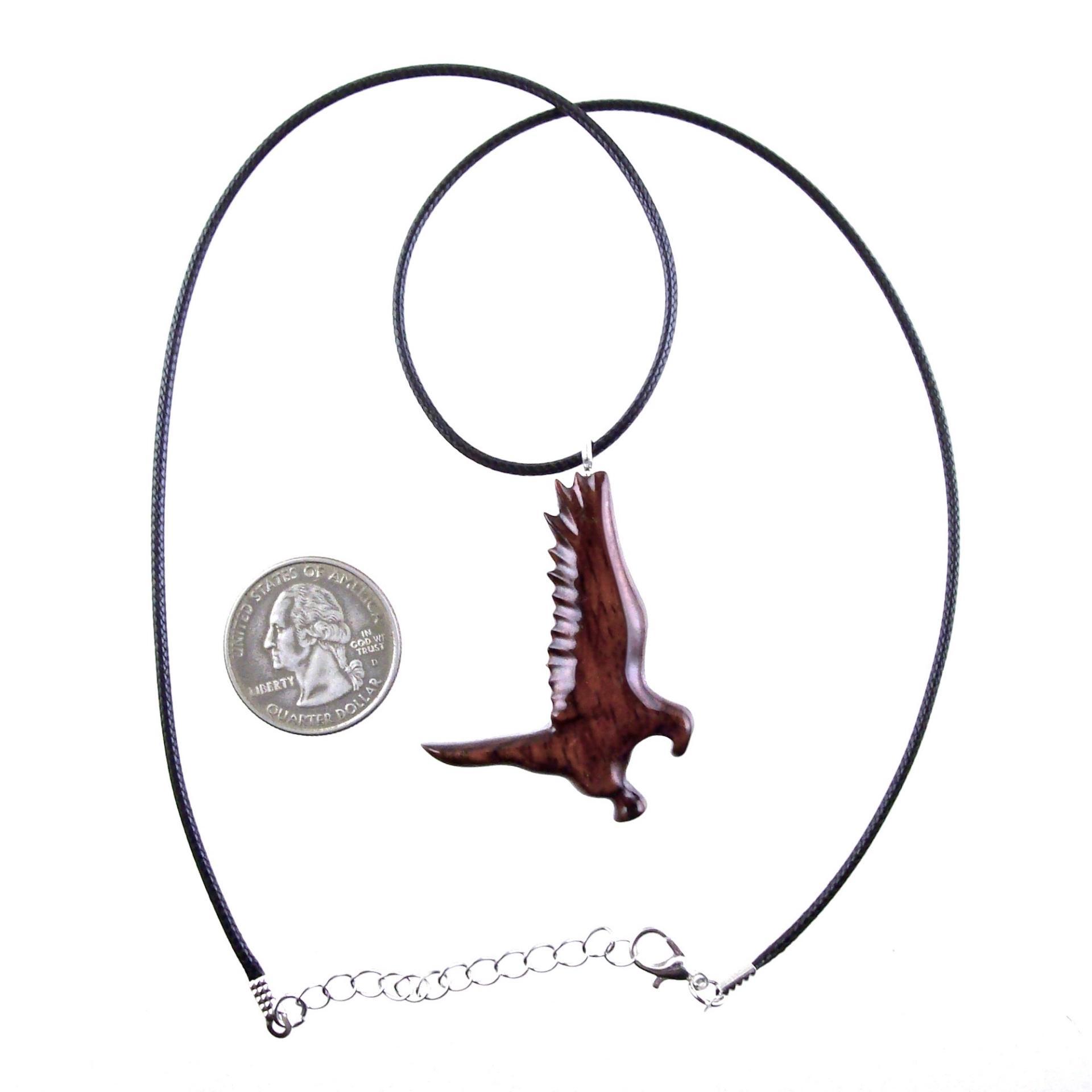 Hawk Necklace, Wooden Falcon Pendant, Hand Carved Bird Necklace, Totem Amulet, Wood Jewelry, One of a Kind Handmade Gift