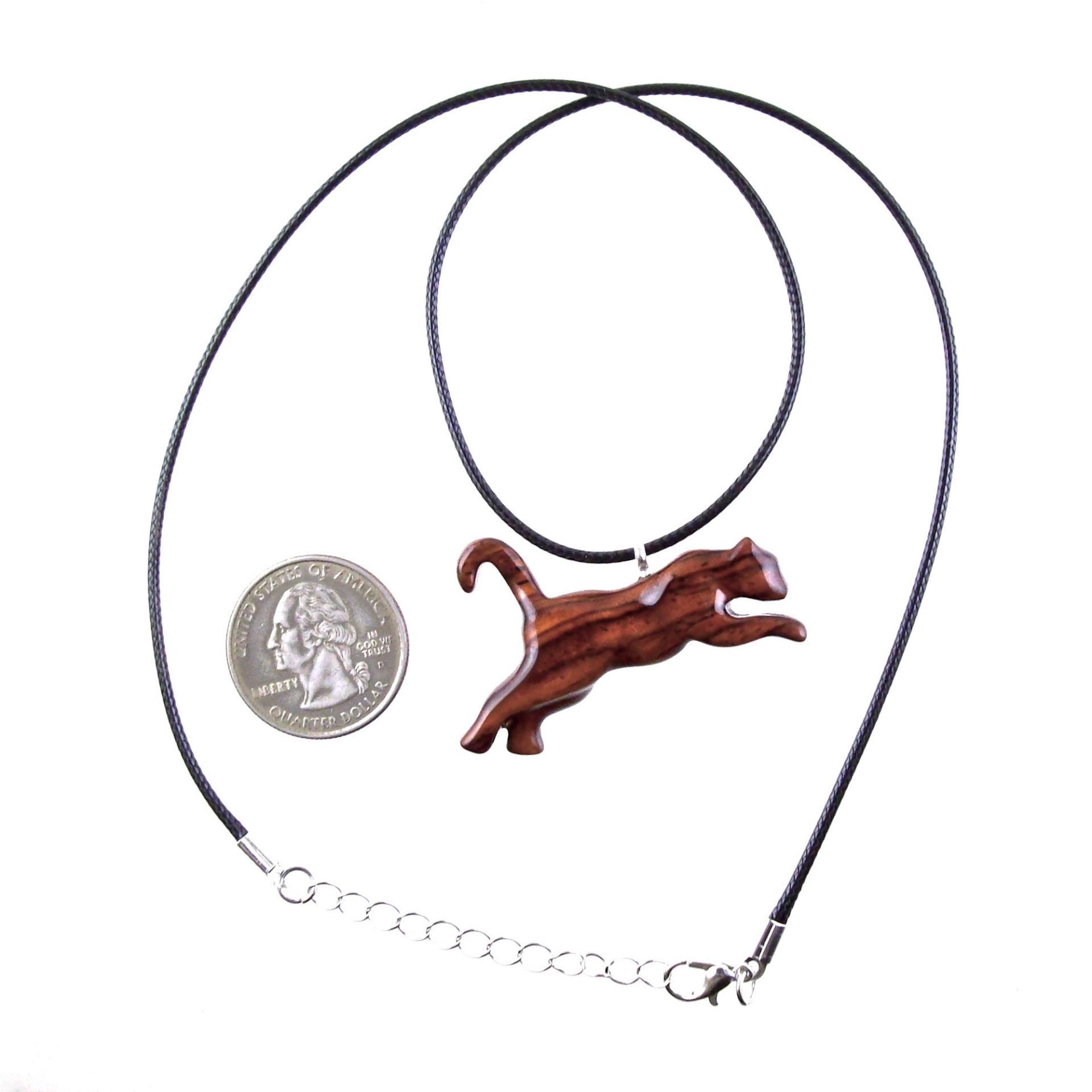 Lioness Necklace, Hand Carved Wooden Lioness Pendant, Wood Animal Necklace, Totem Spirit Animal Unisex Leo Jewelry