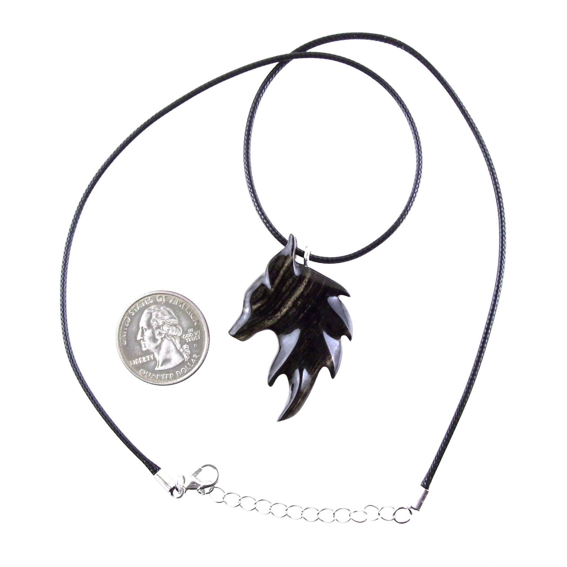 Hand Carved Fox Necklace for Men or Women, Wooden Fox Pendant, Woodland Jewelry, Totem Spirit Animal, One of a Kind Gift for Him Her