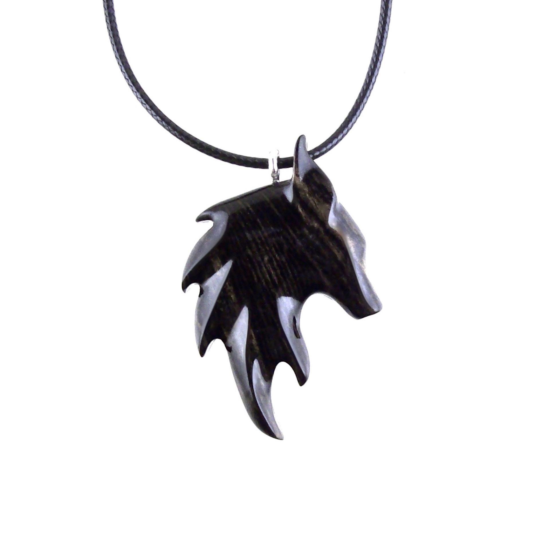 Hand Carved Fox Necklace for Men or Women, Wooden Fox Pendant, Woodland Jewelry, Totem Spirit Animal, One of a Kind Gift for Him Her