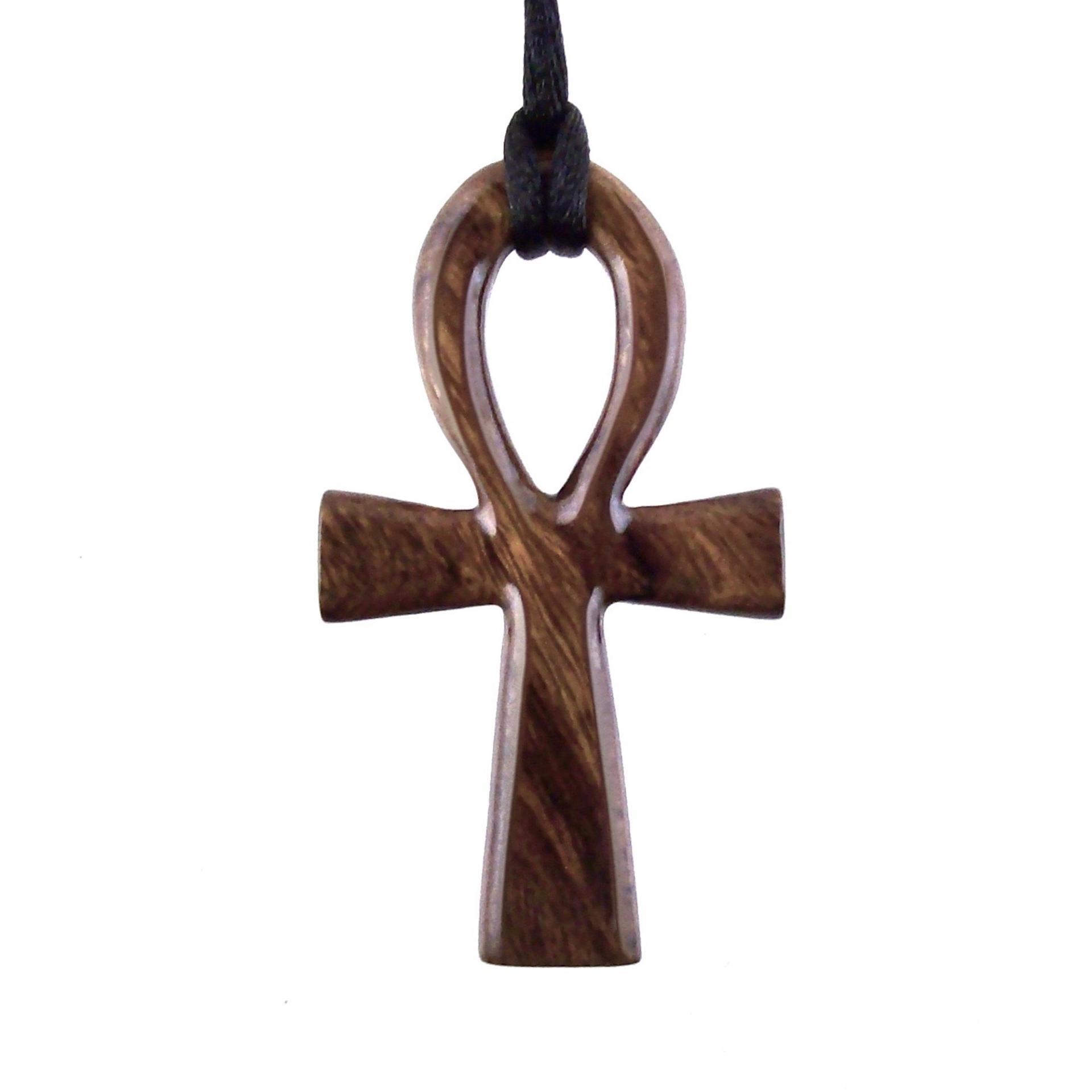 Large Ankh Pendant, Wood Egyptian Ankh Necklace, Wooden Cross Ankh Pendant, Mens African Jewelry, Gift for Him