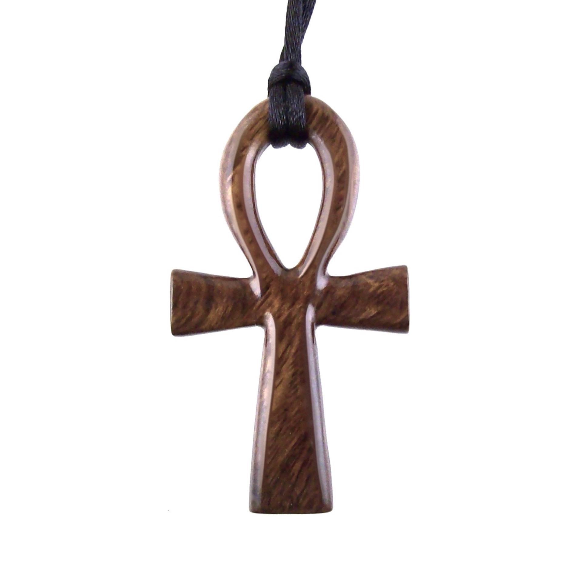 Large Ankh Pendant, Wood Egyptian Ankh Necklace, Wooden Cross Ankh Pendant, Mens African Jewelry, Gift for Him