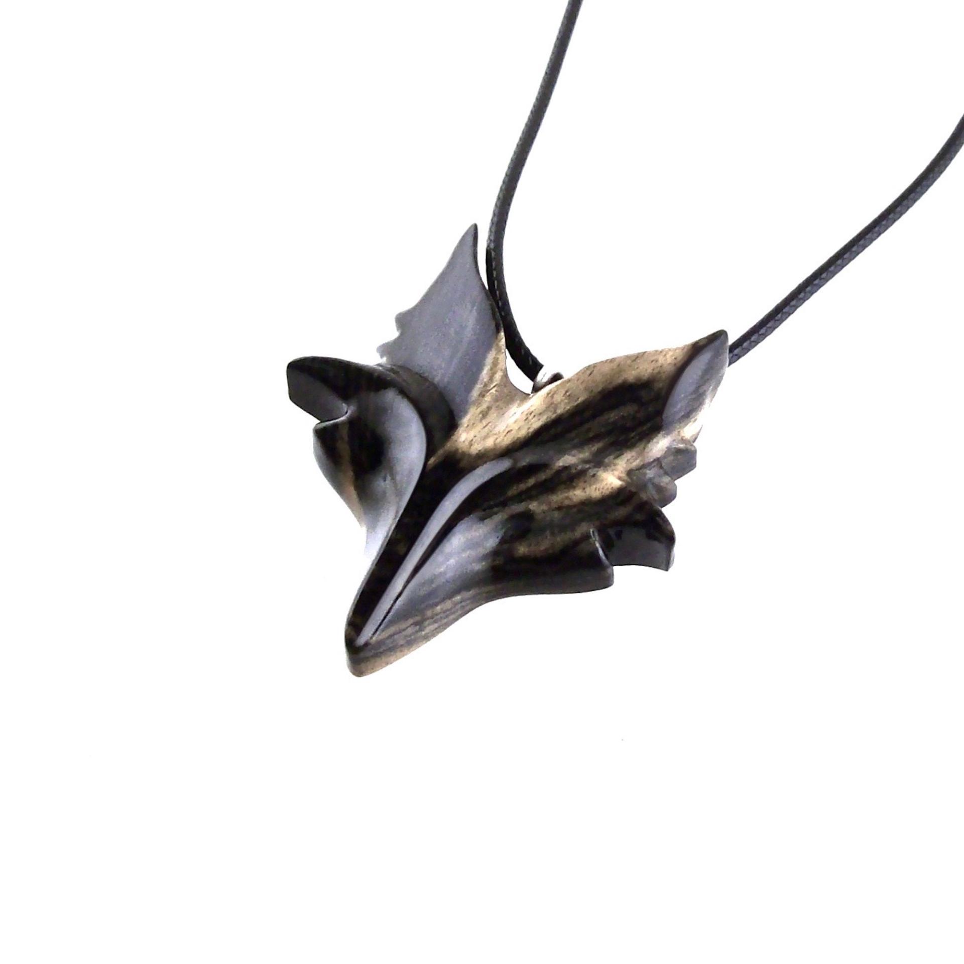 Celtic Fox Necklace, Hand Carved Wooden Fox Pendant for Men or Women, Totem Spirit Animal Gift for Him or Her, Wood Jewelry