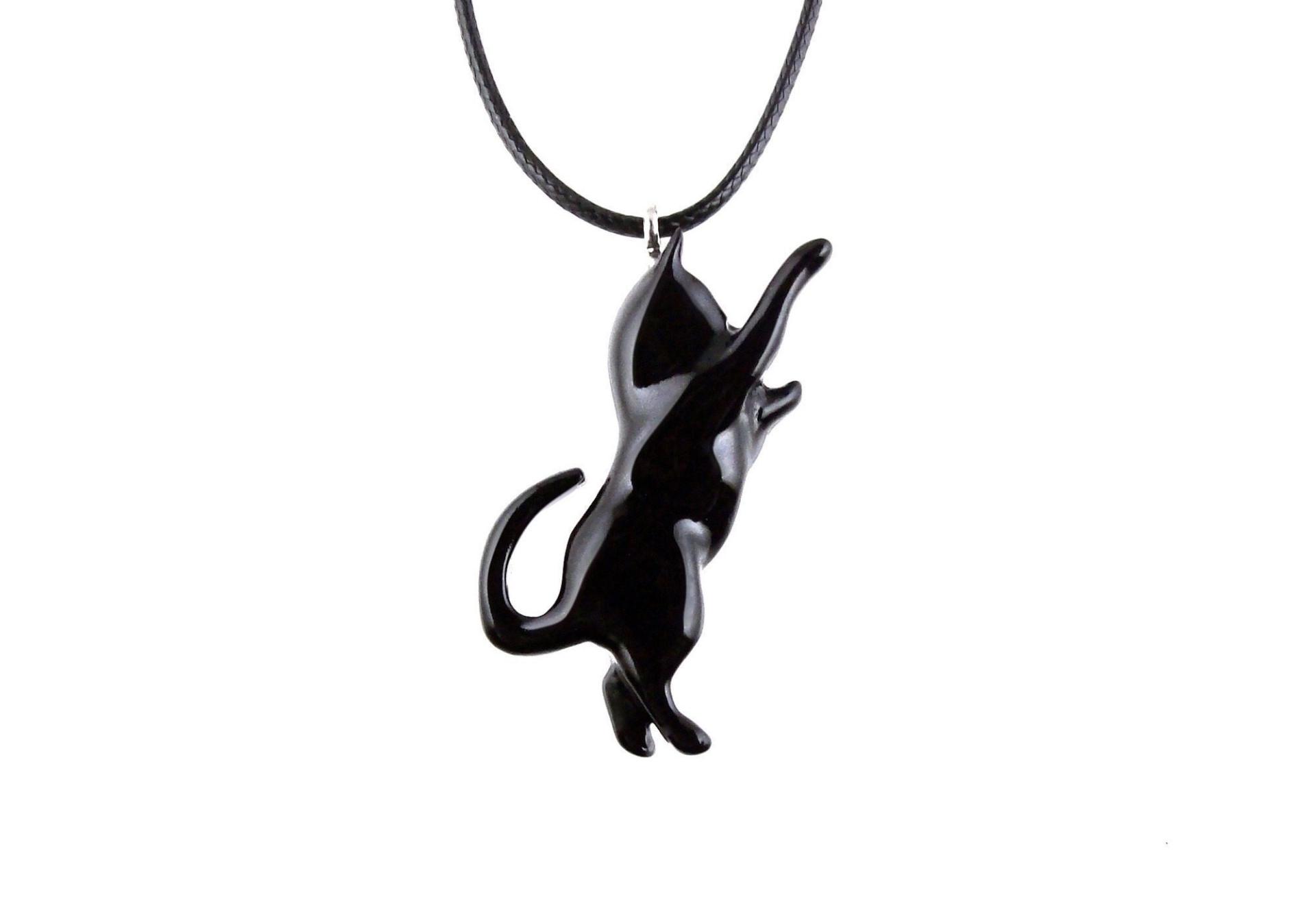 Peeking Black Cat Pendant Necklace, Cute Kitty Gifts, Handmade Jewelry |  eBay