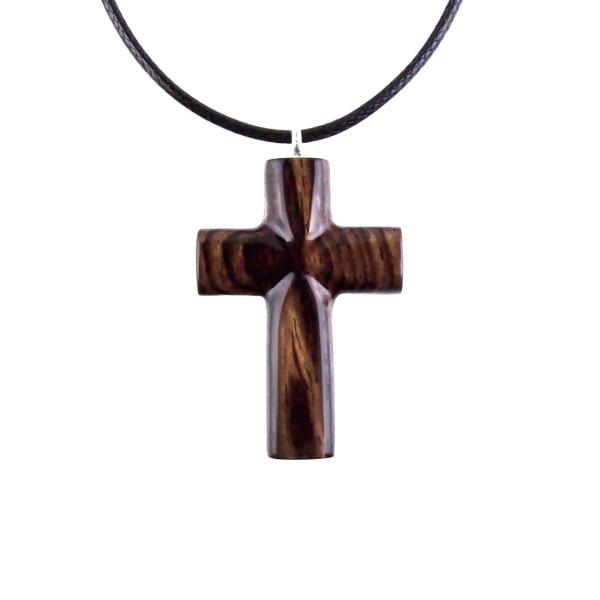 Wooden Cross Pendant, Hand Carved Wood Cross Necklace, Christian Jewelry, One of a Kind Gift for Men or Women