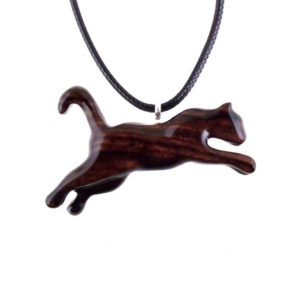 Lioness Necklace, Hand Carved Wooden Lioness Pendant, Totem Spirit Animal Unisex Leo Jewelry