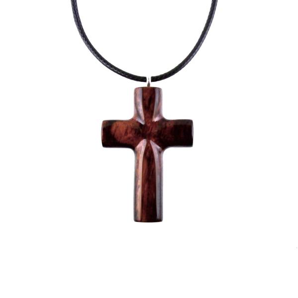 Wooden Cross Pendant, Hand Carved Wood Cross Necklace, Christian Jewelry, One of a Kind Gift for Men or Women