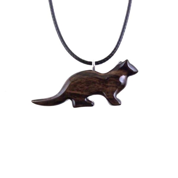 Hand Carved Wooden Sea Otter Pendant Necklace - Totem Animal Jewelry Gift for Men & Women