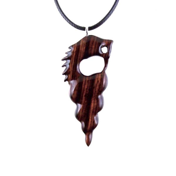 Nyami Nyami African Pendant, Hand Carved Tribal Necklace, Wood African Jewelry, Wooden Protection Amulet, Good Luck Charm