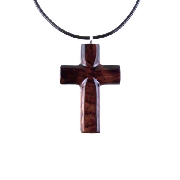 Wooden Cross Pendant, Hand Carved Wood Cross Necklace, Christian Jewelry, One of a Kind Gift for Men or Women