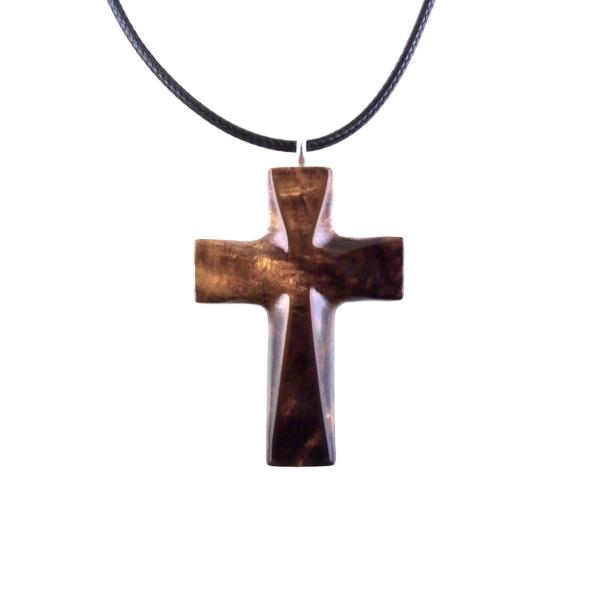 Handmade Wooden Cross Necklace, Hand Carved Wood Cross Pendant, Christian Jewelry for Men Women, Gift for Him or Her