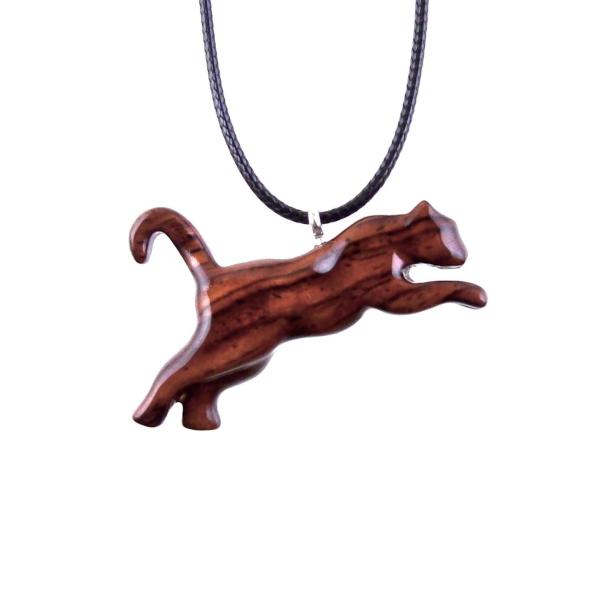 Lioness Necklace, Hand Carved Wooden Lioness Pendant, Wood Animal Necklace, Totem Spirit Animal Unisex Leo Jewelry