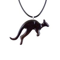 Kangaroo Necklace, Wooden Kangaroo Pendant, Hand Carved Wood  Animal Jewelry Gift for Him Her