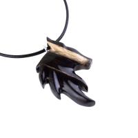Hand Carved Fox Necklace for Men Women, Wooden Fox Pendant, Totem Spirit Animal Jewelry
