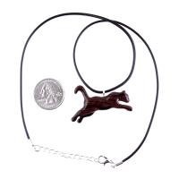 Lioness Necklace, Hand Carved Wooden Lioness Pendant, Totem Spirit Animal Unisex Leo Jewelry