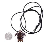 Sea Turtle Necklace, Hand Carved Wooden Turtle Pendant, Mens Nautical Wood Jewelry Gift