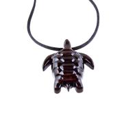 Hand Carved Wooden Turtle Pendant, Sea Turtle Necklace, Nautical Pendant, Mens Wood Necklace, Gift for Him, Mens Jewelry