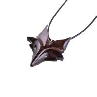 Hand Carved Fox Necklace, Wooden Celtic Fox Pendant, Spirit Animal Totem Wood Jewelry