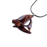 Hand Carved Wooden Sailboat Pendant Necklace, Wood Boat Necklace, Nautical Jewelry Gift