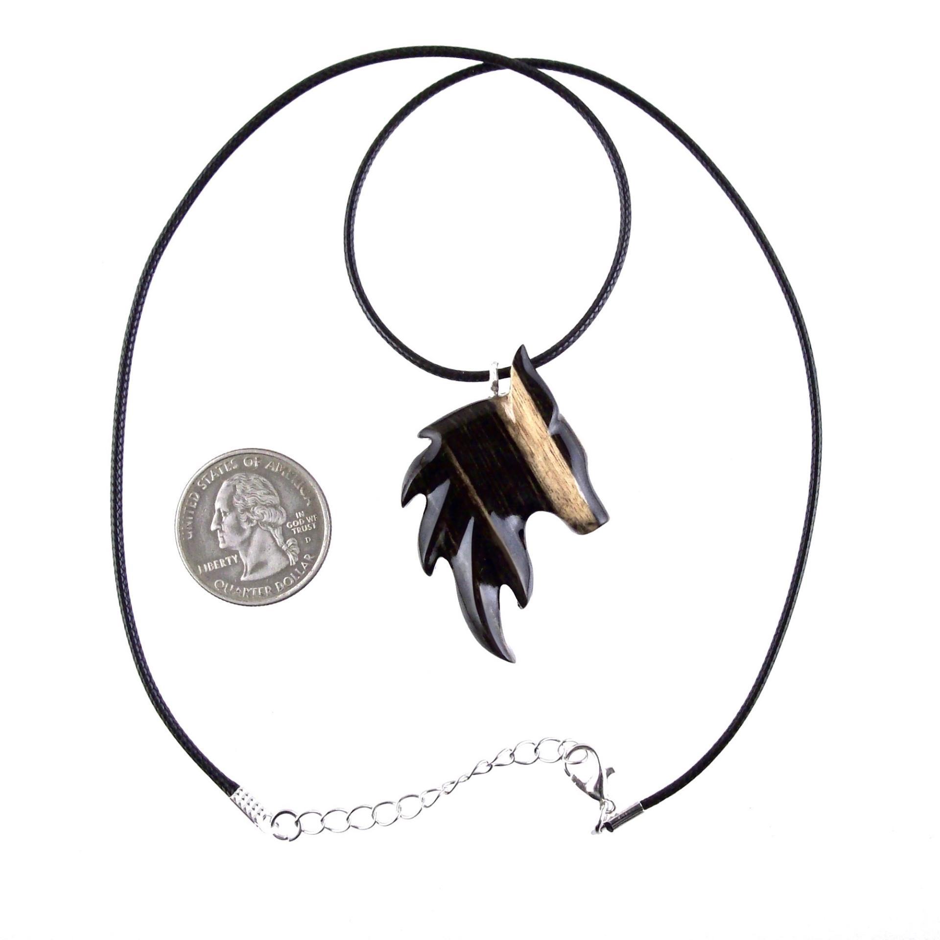 Hand Carved Fox Necklace for Men Women, Wooden Fox Pendant, Totem Spirit Animal Jewelry