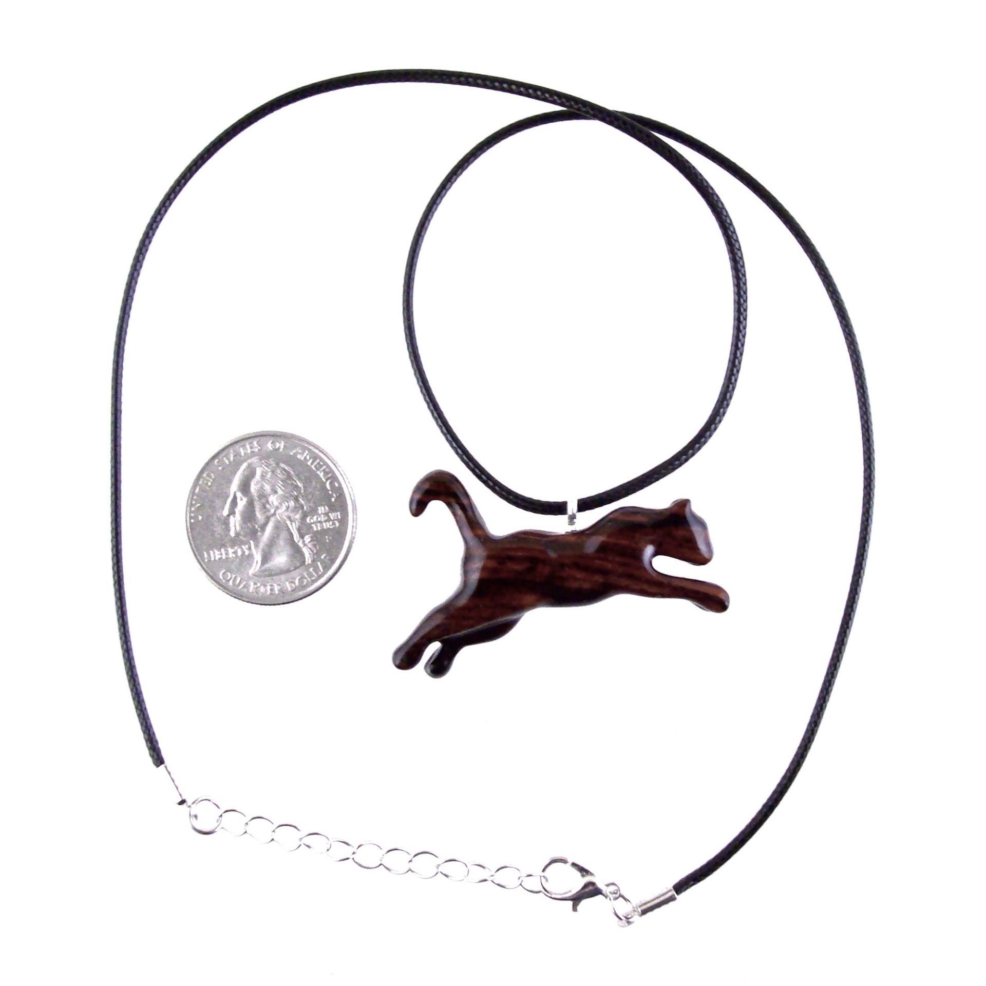 Lioness Necklace, Hand Carved Wooden Lioness Pendant, Totem Spirit Animal Unisex Leo Jewelry